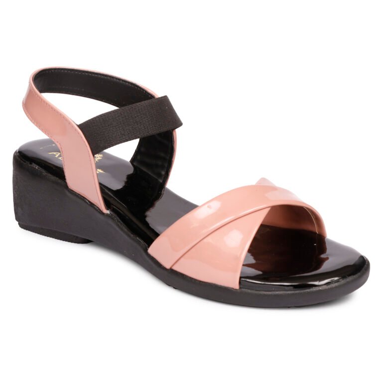 Peach black sandal